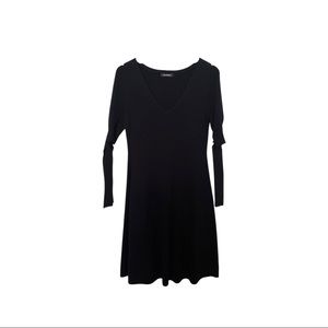Ribbed Black Dress